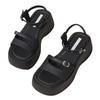 2025 Summer Women's Outdoor Open Toe Platform Sandals Buckle Strap Wedges Casual Daily Walking Shoes for Leisure Comfort