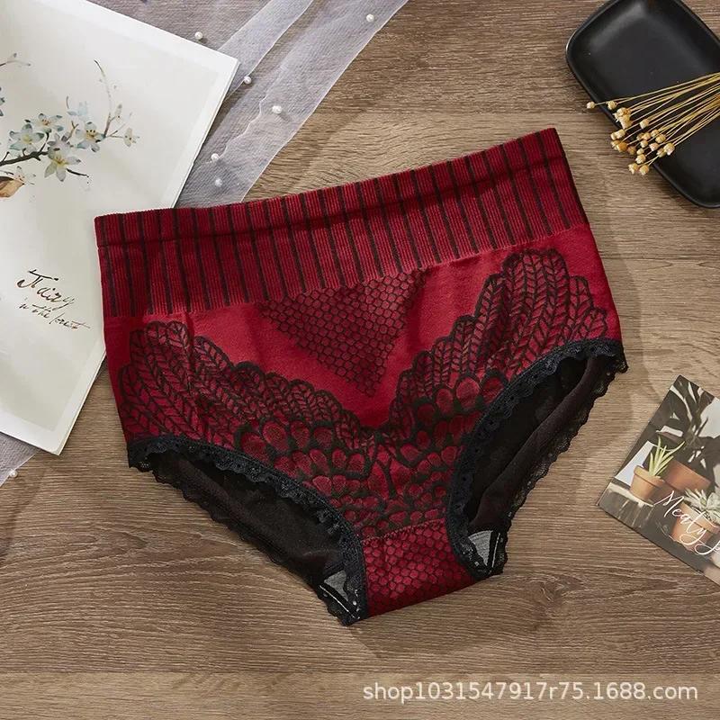 

Бесшовные трусики Женское нижнее белье Трусики с высокой талией для женщин Бриф Подтягивающее белье Дышащие трусики Кружевное белье Корректирующее белье 1pc