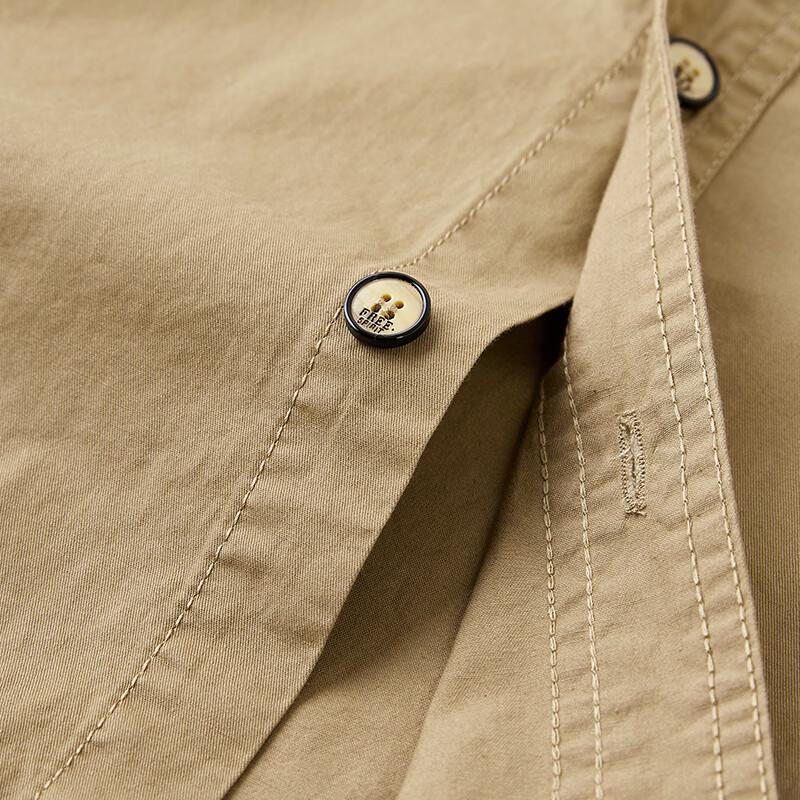JEEP Men's Pure Cotton Short-Sleeve Casual Workwear Shirt