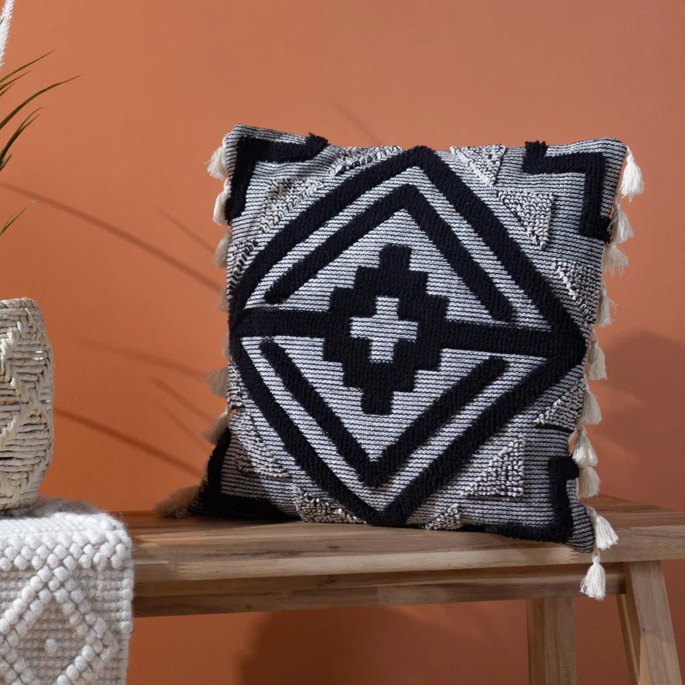 Furn Kalai Tufted Tassel Cushion Cover