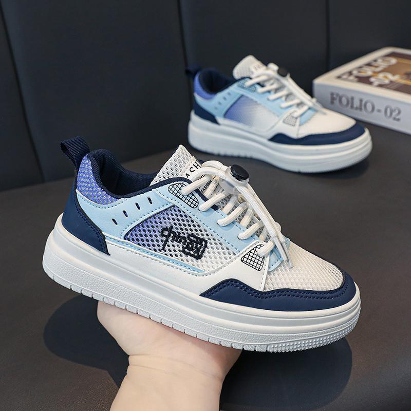 

Boys shoes summer 2025 new mesh breathable children s sports running net shoes girls medium and large children s board shoes 40