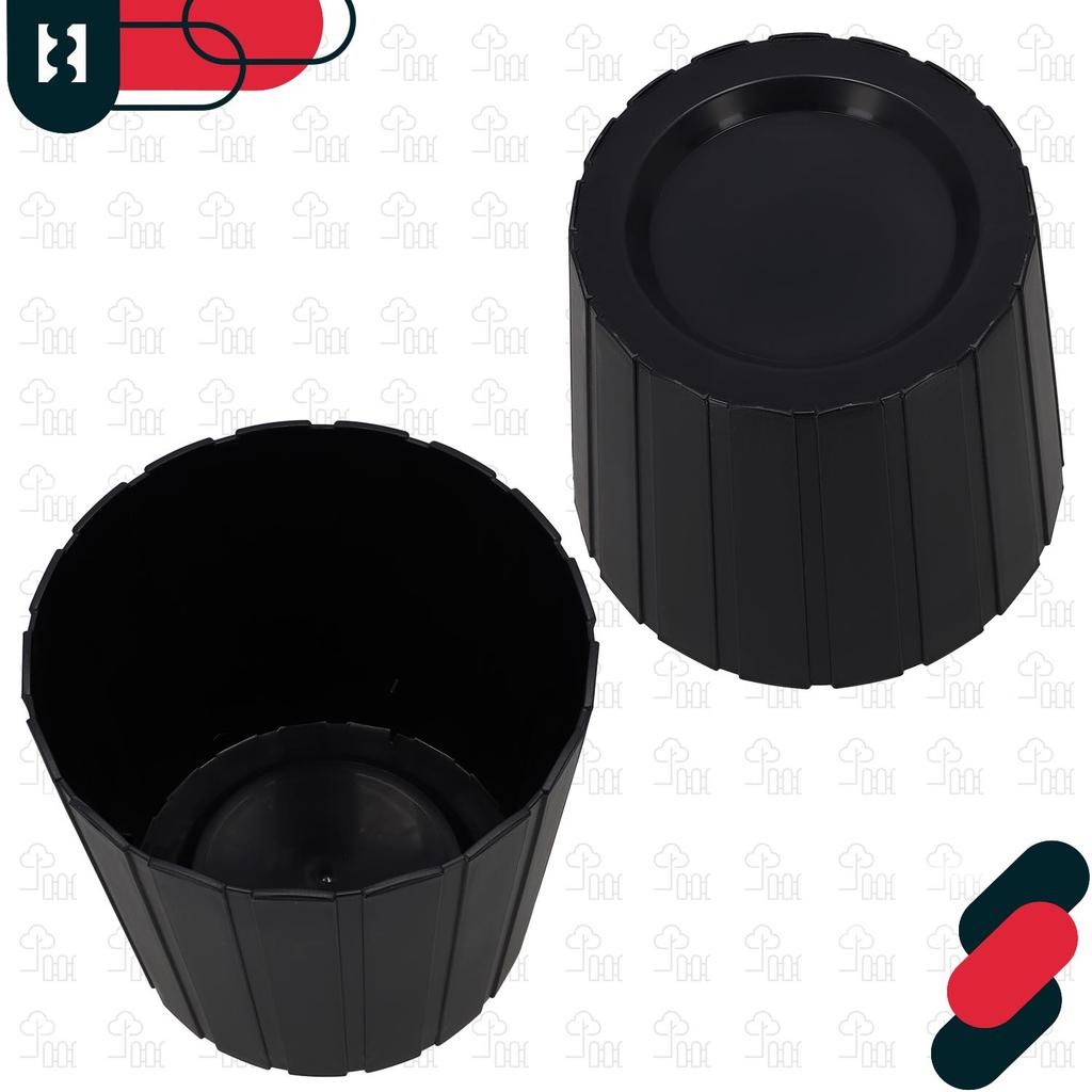 Plastic Flower Pot for Flowers and Herbs on the Balcony or Terrace, Anthracite, 24 cm