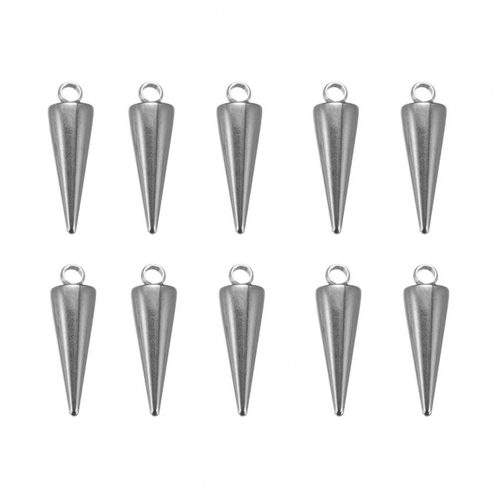 Wisiorki DIY 10 szt. Wisiorki ze stali nierdzewnej w kształcie naboju Zestaw wisiorków do biżuterii Ozdoby do zawieszenia DIY na naszyjnik kolczyki
