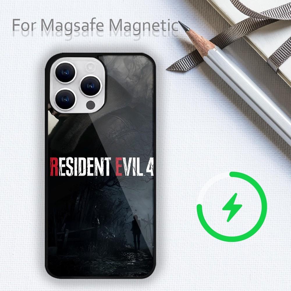 Pouzdro na telefon R-RESIDENT GAME E-EVILS 4 pro iPhone 15 14 13 12 11 Plus Pro Max Magsafe magnetické bezdrátové nabíjení