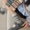 Retro Wool Socks, Women's Mid-calf Socks, Thickened and Warm Pile Socks for Autumn and Winter, Artistic Long Calf Socks