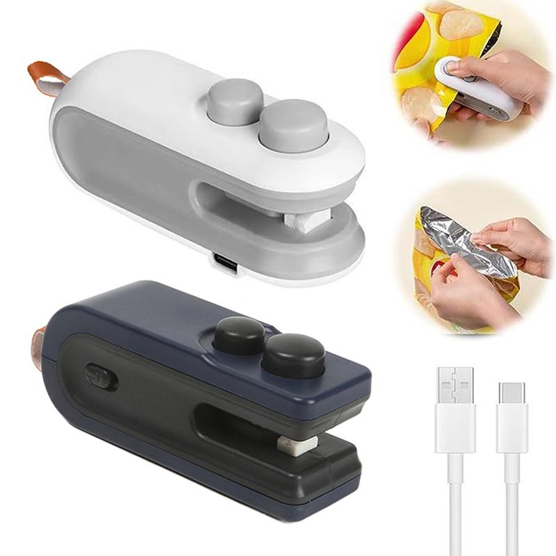Mini Bag Sealer, 2026 New 2 In 1 Magnetic Food Sealer, USB Rechargeable Chip Bag Sealer Heat Seal Tool