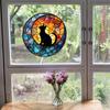 Fun-JD056 Creative Circular Black Cat Balcony Glass Window Home Decoration Electrostatic Uv Window Sticker