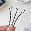 30Pcs/box Black Straight Wave Hairpins Korean Versatile Bangs Hair Clips for Children Women's Boxed Metal Bobby Pin Barrette