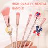 Cute 5-Piece Sailor Moon Makeup Brush Set, Fiber Bristles, Eyeshadow Brush, Eyebrow Brush, Powder Brush, Super Soft Makeup Brush