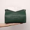 Leather Tissue Case Napkin Holder Storage Container Car Tissue Box Solid Color Minimalist Home Living Room Decoration