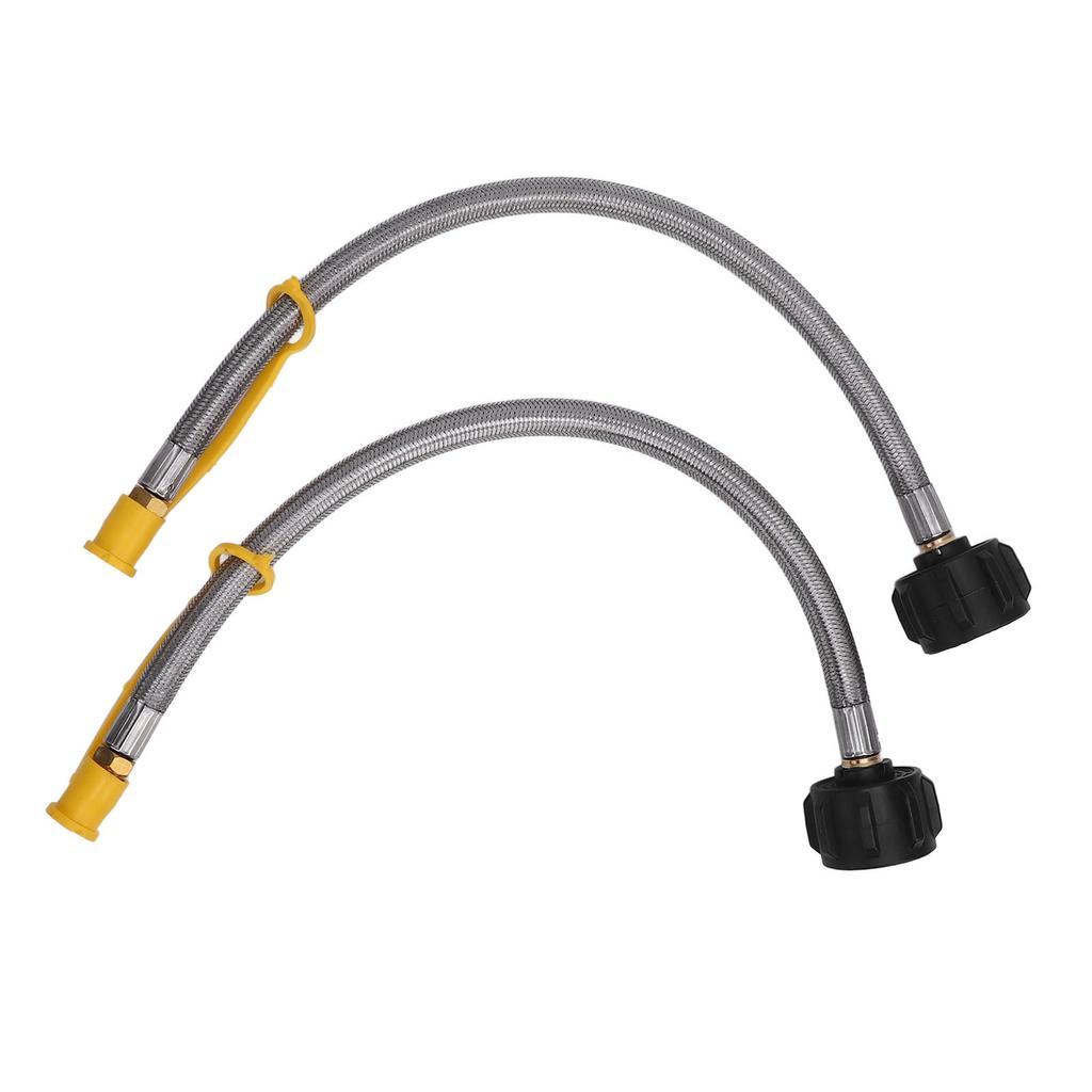 2PCS 1 4 Inch Male NPT RV Hose with QCC1 Type1 Connector for 20lb to 40lb Dual Tank and Vertical Regulator 15in Long
