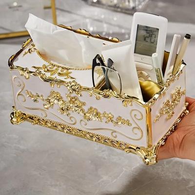 European Style Multifunctional Tissue Box, Desktop Decoration Ornaments, Kitchen And Living Room Remote Control Storage Box