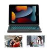 [2026] iPad Keyboard Case for 9th/8th/7th Gen & iPad Pro 10.5", 10.2", 7-Color Backlight, Trackpad, Type-C, 15°-180° Adjustable, 3-Device