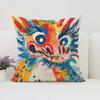 40x40 Cushion Cover Dragon Pattern Decorative Pillow Cover Sofa Cushion Cover Home Decor Chair Waist Cushion 50x50