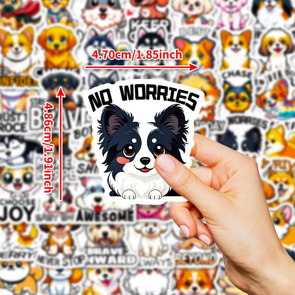 56 Cartoon Dog Text-On-Video Cute Cute Pet Fun Graffiti Laptop Decorative Stickers