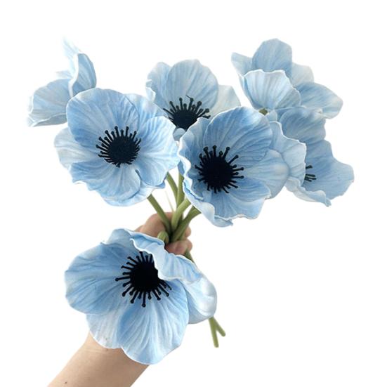 Искусственный Цветок Поддельный ПУ Цветочный Стебель Реальное Прикосновение Искусственный Шелковый Цветок Букет для Свадебной Вечеринки Декор Цветочные Композиции Домашние Настольные Центральные Элементы