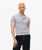 MORE THAN BLACK Cut Off Snap Half Sleeve - Gery