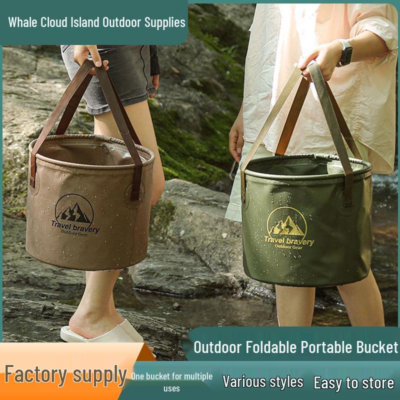 Portable Multi-functional Foot Bath & Camping Water Bucket with Large Capacity 10L: Large capacity for 2 people