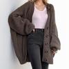 Dimanaf 2024 Sweater Cardigan  Autumn Style Winter Women Solid Sweaters Jacket Knitting Casual Loose Sweater