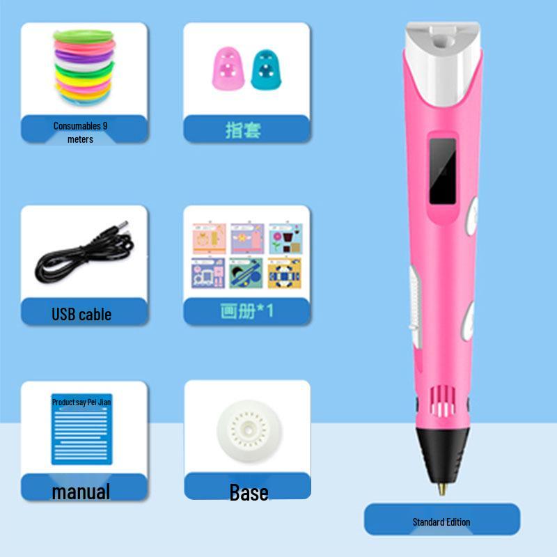 

Complete 3D Printing Pen Set for Kids - Safe, Low-Temperature, Non-Hot Drawing Pen for Boys and Girls.