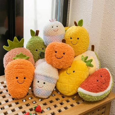 20cm Fruit and Vegetable Plush Toy Pineapple Strawberry Watermelon Mango Carrot Doll Wedding Throw Children's Gift