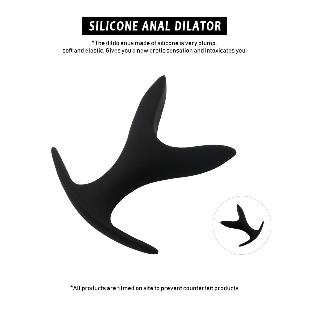 Åpning Butt Expander Speculum Dilator G-punkt Prostata Massasjer Voksenprodukter Dildo Silikon Anal Plugg