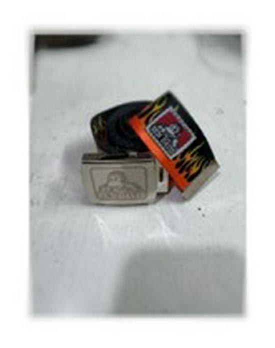 Men s & Women s Retro Japanese Style Canvas Belt with Automatic Buckle and Ghost Head Design