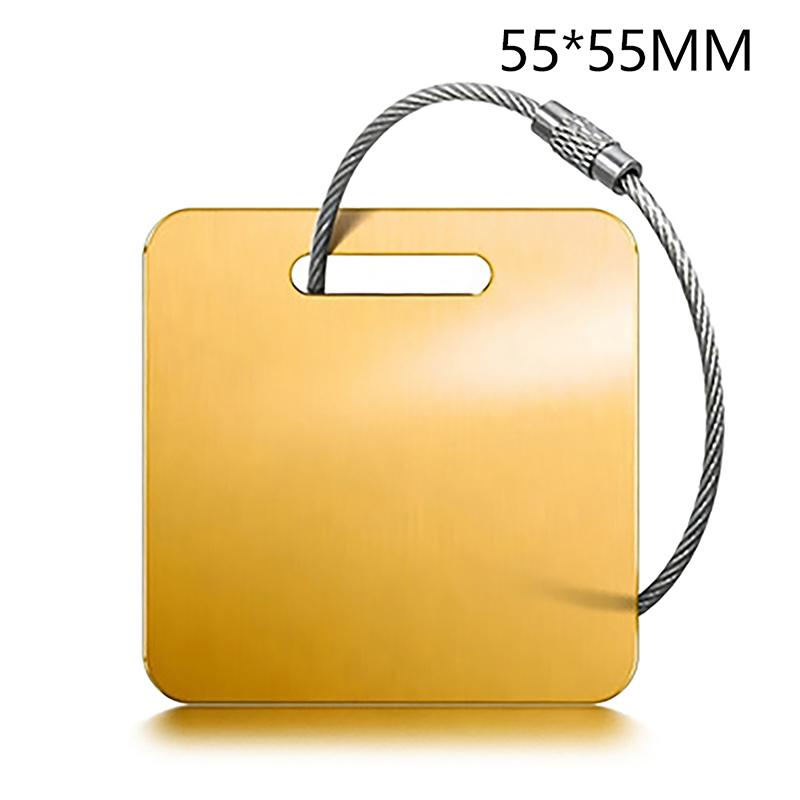 Stainless Steel Tag Keychain Lightweight Durable 1Pcs with Steel Wire Loops Luggage Keyring for Hiking Business Trip Use