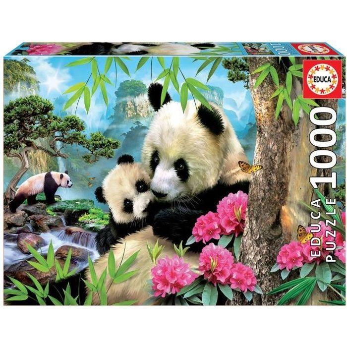 Puzzle animaux - educa - 1000 pièces - pour adulte - avec colle fix puzzle® offerte