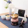 Sunmany Mini Orin Set, Authentic Maki-e 2.5-inch, Made in Japan, Modern Buddhist Altar Rin, Small and Cute, Cherry Blossom Design, Perfect for Daily O