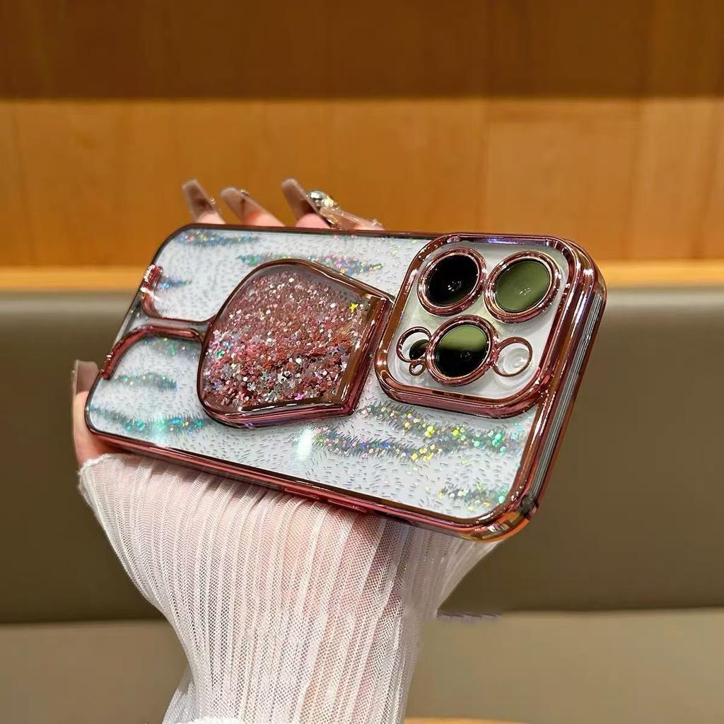 Creative and Personalized Phone Case, Suitable for IPhone16 Protective Case, Apple 15promax, Three-dimensional Flowing Sand 14plus