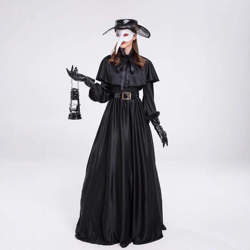 Halloween Medieval Costume Punk Doctor Dark Dungeon Plague Costume Suit
