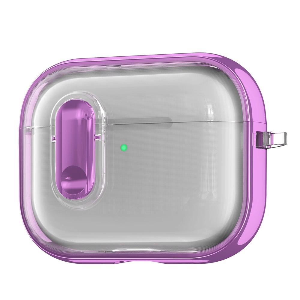 New Coming Transparent Crystal Clear Secure Lock Headphone Earphone Cover For Apple AirPods 4 Pro 3 2 Earphone Case With Hook