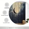 Monochromatic Forest & Crescent Moon Shower Curtain - Haunting Bare Trees Design, Stylish Bathroom Decor