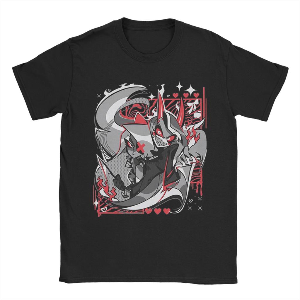 Hazbins Hotels Huskerdust Valentine T-Shirt Men Women  Humorous 100% Cotton Tee Shirt O Neck Short Sleeve T Shirt Original Tops