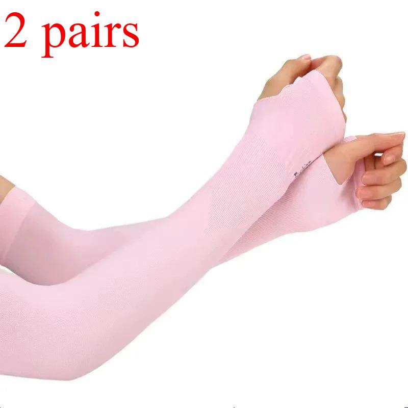 2 Pairs Arm Sleeves Compression UV Protection Cooling Sun Sleeves Tattoo Cover Up Basketball Arm Sleeves Football