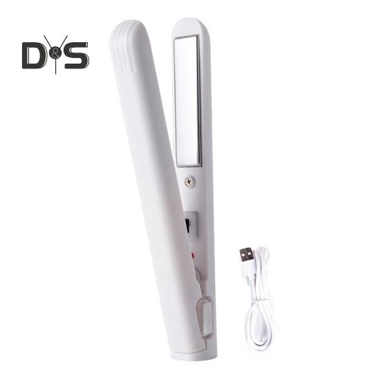 Portable USB Hair Straightener Fast Heating Electric Curling Iron Straight Curly Hair Bangs Mini Curling Wand Travel Women Hair Styling Tool