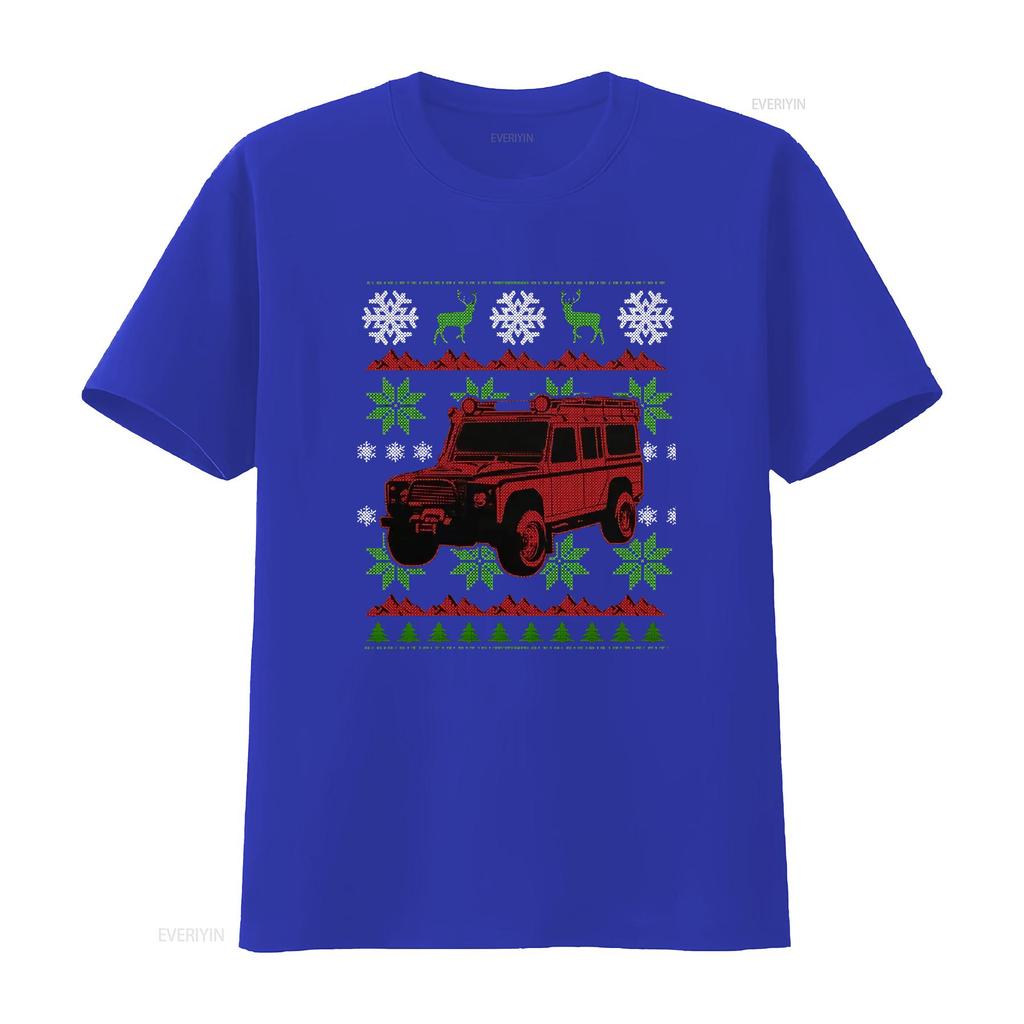 Defender 4x4 Off Road Ugly Chistmas Sweater Unisexs T Shirt Top Vintage Washed Graphic Soft Slightly Top For Everyday Wear