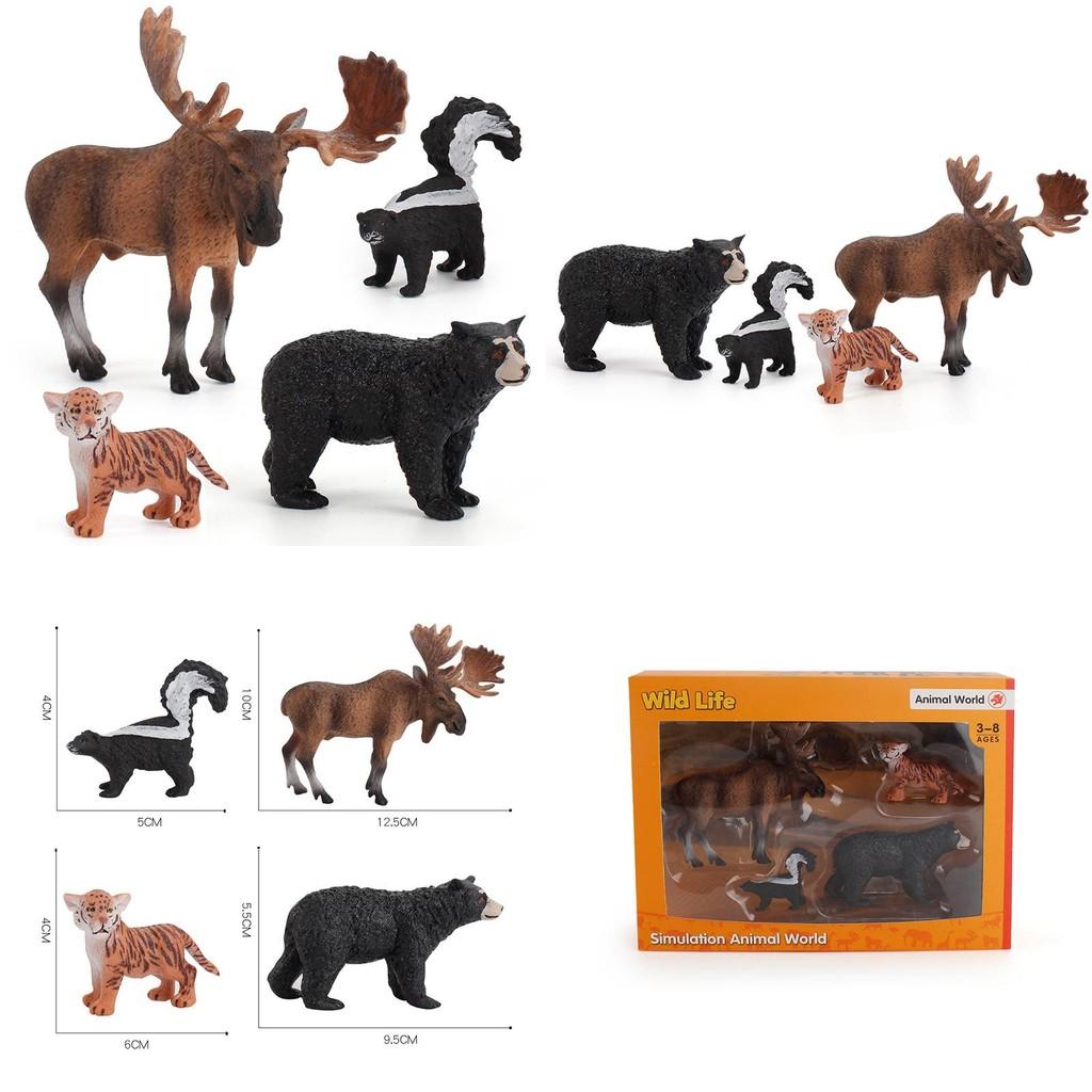 Childrens Animal Handcraft Figurines Pvc Wildlife Desktop Models For Classroom And Play