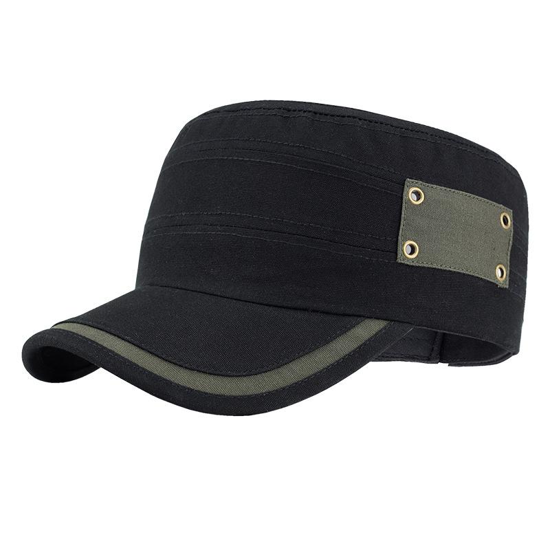 

Men s Hat Outdoor Flat Top Mountaineering Camouflage Cap Embroidery Casual Wild Fishing Hat Adjustable чорний