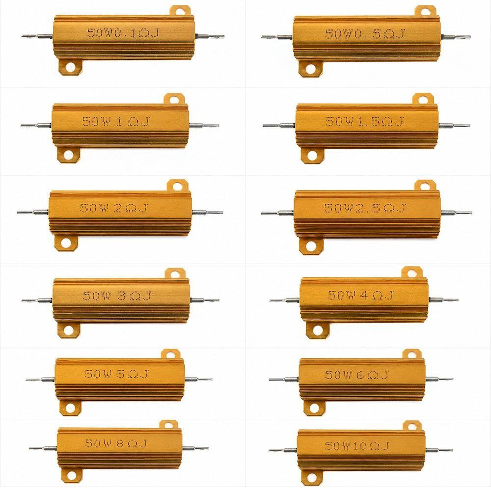 1Pcs Aluminum Shell Wirewound Load Resistor Metal Shell Resistor  for Current Limiting Protection