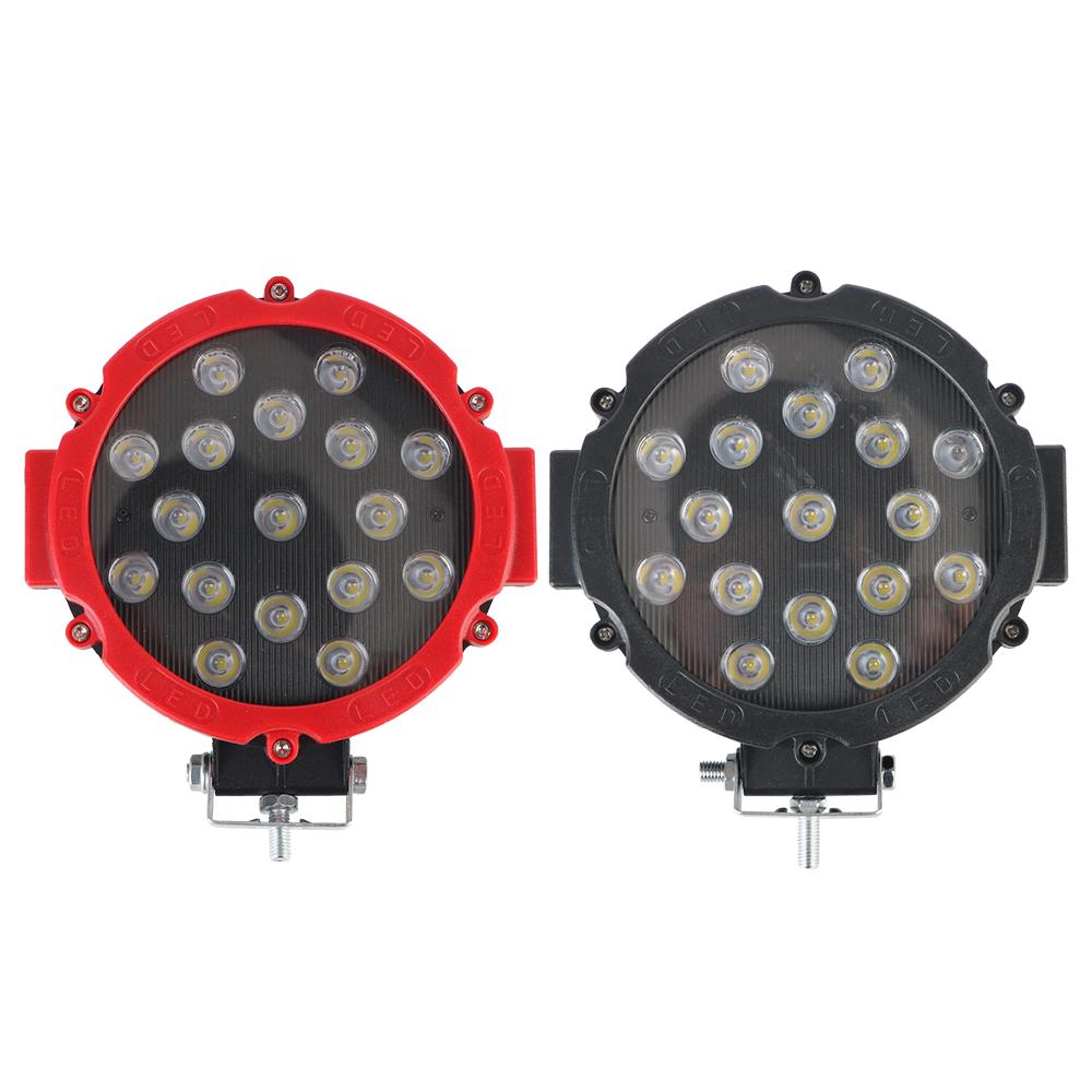 Driving Light 51W LED Work Light 7 Inch Round LED Light Bar Super Bright Spot Beam For Truck Tractor 4x4 Off Road