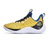 Under Armour Curry Flow 10 'Double Bang' Low Top Children's Basketball Shoes Ochre Yellow Unisex 3026294-701