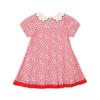 French Cat Pink Heart Flower Collar Dress Q52dao080p1