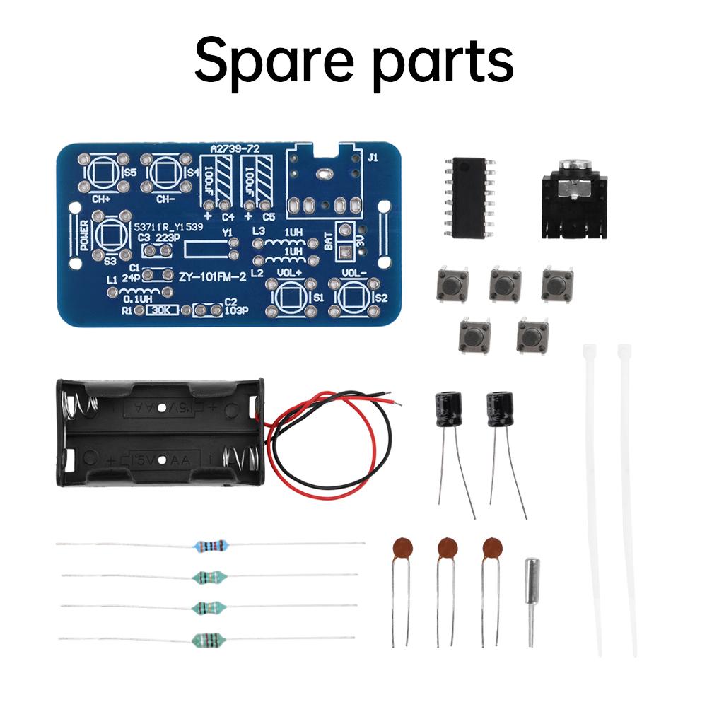 RDA5807 Electronic Audio Module FM Radio DIY Kit 76~108MHZ Radio Module 1.8-3.6V Electronic Production Training DIY kit