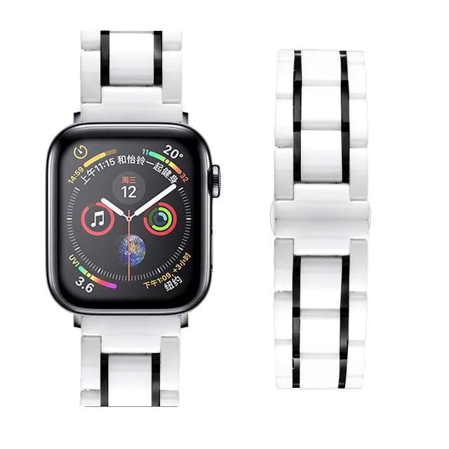 Ceramic Metal strap for Apple watch 45mm 44mm 41mm 42mm 46mm Replacement bracelet Wristband iwatch Ultra 10 9 8 7 6 5 4 SE band