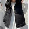 Thickened Down Cotton Vest Autumn and Winter Fashion Age-reducing Hooded Vest Jacket