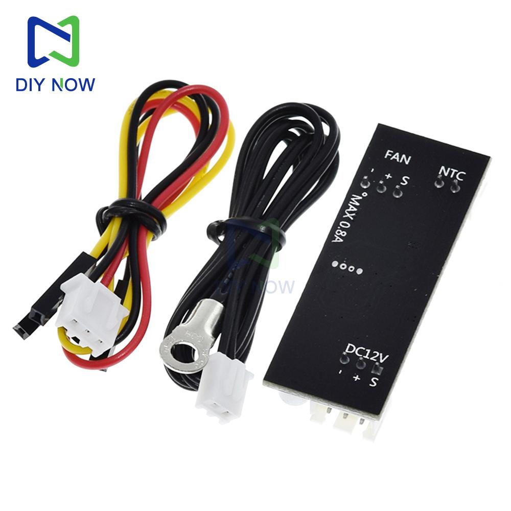 DC12V 0.8A DC PWM 2-3 Wire Fan Temperature Control Speed Controller Chassis Computer Noiseor PC CPU Cooler Fan Alarm STK IC