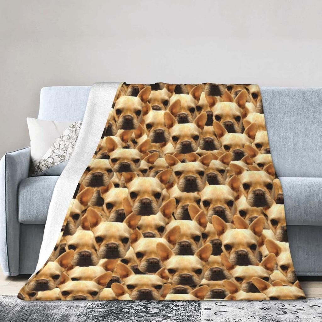 Dog Animal Pattern Blanket Flannel Soft Comfortable Home Blanket Warm Blanket Birthday Holiday Gift