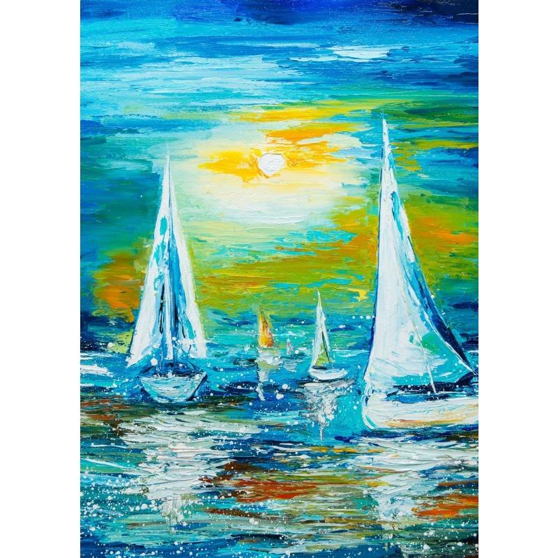 

Абстрактный постер «Парусный закат» Морское настенное искусство Пейзажная холщовая картина Принт Настенная картина для гостиной Домашнее украшение 21cm×30cm NoFrame